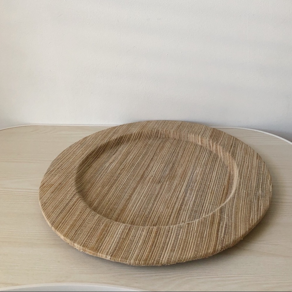 Vintage woven plate holder/mat